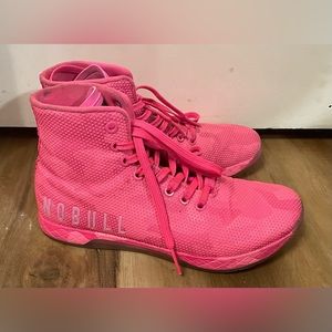 NOBULL HIGH-TOP NEON PINK CAMO TRAINER